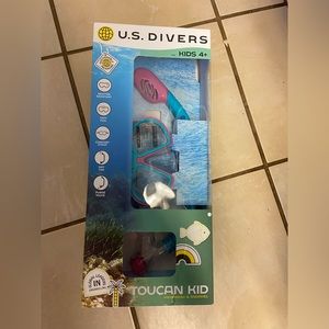 U.S. Divers Kid Snorkeling Combo Ages 4+ (Teal & Pink) Mask and Snorkel Included